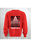 Respect Baskılı Kalın Kumaş 3 İplik Yazı Baskılı Unisex Bisiklet Yaka Sweatshirt