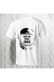 Give Me More Space Baskılı Unisex Yarım Kollu Bisiklet Yaka %100 Pamuk Oversize T-shirt