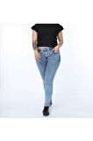 2039 Kadın Likralı Slim Fit Büyük Beden Jeans Kot Denim Pantolon