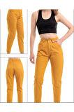 2009 Kadın Pileli Mom Jeans Kot Denim Pantolon
