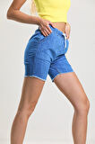 2080 Kadın Püsküllü Paça Jeans Denim Kot Şort
