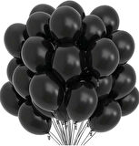 PASTEL BALON SİYAH 10  ADET