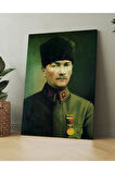 Atatürk Mustafa Kemal Kanvas Tablo Okullara İşyerlerine Uygun (8 Farklı Ölçü)