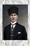 Atatürk Mustafa Kemal Kanvas Tablo Okullara İşyerlerine Uygun (8 Farklı Ölçü)