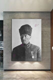 Atatürk Mustafa Kemal Kanvas Tablo Okullara İşyerlerine Uygun (8 Farklı Ölçü)