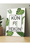 Kun Fe Yekun - Ol der Ve Oluverir - Ayeti Kerime İslami Dini Hat Kanvas Tablo