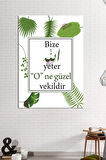 " Bize Allah Yeter O Ne Güzel Vekildir " İslami Dini Hat Kanvas Tablo ( 7 Farklı Ölçü )