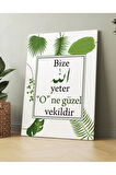 " Bize Allah Yeter O Ne Güzel Vekildir " İslami Dini Hat Kanvas Tablo ( 7 Farklı Ölçü )