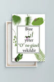 " Bize Allah Yeter O Ne Güzel Vekildir " İslami Dini Hat Kanvas Tablo ( 7 Farklı Ölçü )