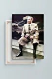 Atatürk Mustafa Kemal Kanvas Tablo Okullara İşyerlerine Uygun (8 Farklı Ölçü)