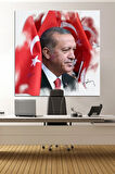 Recep Tayyip Erdoğan Yağlıboya Efektli Başkan Erdoğan Rte Kanvas Tablo (7 Farklı Ölçü)