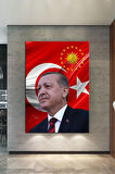 Recep Tayyip Erdoğan Cumhurbaşkanı Erdoğan Rte Kanvas Tablo (7 Farklı Ölçü)