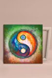 Yin Yang Tablo Renkli Kanvas Tablo