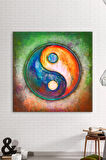 Yin Yang Tablo Renkli Kanvas Tablo
