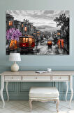 San Francisco Downtown Tramvay Şehir Yaşam Dekaratif Kanvas Tablo (7 Farklı Ölçü)