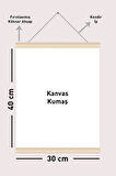 Minimal Dekoratif İp Askılı Kanvas Poster Tablo Duvar Dekoru