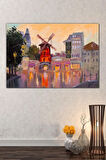 Değirmen Şehir Sanatsal Dekoratif Kanvas Tablo (8 Farklı Ölçü)