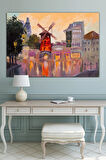 Değirmen Şehir Sanatsal Dekoratif Kanvas Tablo (8 Farklı Ölçü)