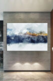Dağlar Ve Hayaller Suluboya Efektli Muhteşem Kanvas Tablo (8 Farklı Ölçü)