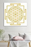 Yaşam Çiçeği Kutsal Geometri Sri Yantra Kanvas Tablo