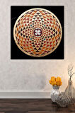 Yaşam Çiçeği Kutsal Geometri Sri Yantra Kanvas Tablo