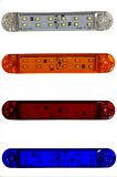 Led Lamba 12 Ledli Çift Sıralı Su geçirmez 12-24 Volt 2.Adet.Kırmızı