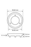 9 Ledli Simit Stop Lamba Su Geçirmez.12-24 Volt 2 Adet Kırmızı