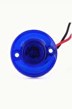 Mini Round Yuvarlak Led Lamba Tek Led Su Geçirmez 12/24 Volt Mavi 5 Adet