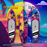 Lethe Boards SUNRISE SUP Board Skatinger 335 x 84 x 15 cm Tam Set Paddle Board