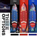 Lethe Boards Mavi Interstellar 350×82cm Paddle Board D-Ring Montajlı SUP Board-Tam Set