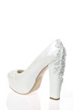 Kadın Moda Beyaz Sedef Inci Taş Işlemeli Gelin Ayakkabı Topuklu Düğün Nişan Gece Abiye Ayakkabı