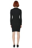 Kadın Bodycon Mini Uzun Kollu Fitilli Örme Elbise Bisiklet Yakalı Rahat Günlük Şıklık Sunar