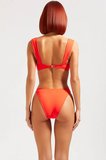 Kadın Bikini Takımı Bralette Üst Balensiz Normal Bel Slip Alt Döküm Aksesuar Detay Kolsuz Örme Kumaş