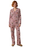 Kadın Ayıcık Desenli Gömlek Yaka Pijama Takımı Fonksiyonel Dayanıklı Kaliteli Konforlu Şık