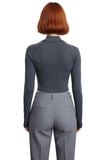 Kadın Dik Yaka Fermuarlı Esnek Örme Bluz Cool & Comfort Stiliyle Günlük Kullanıma Uygun Kış Sezonu