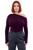 Kadın Asimetrik Yaka Büzgülü Sandy Dokuma Polyester Bluz Günlük Kullanıma Uygun Uzun Kollu