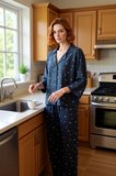 Kadın Viskon Dokuma Baskılı Gömlek Pantolon Pijama Takımı Fonksiyonel Dayanıklı Kaliteli Şık