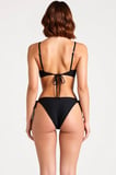 Kadın Bikini Takımı Balconette Balenli Üst Bağlama Detaylı Normal Bel Slip Alt Örme Kumaş Yazlık