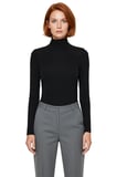 Kadın Fitted Balıkçı Yaka Uzun Kollu Basic Siluet Esnek Örme Bluz Cool & Comfort Tarzıyla Günlük