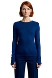 Kadın Antrasit Viskon Çizgili Fitted Uzun Kollu Basic Bluz Cool & Comfort Persona İle Günlük