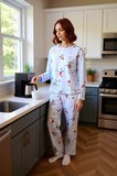 Kadın Kayakçı Desenli Pijama Takımı Fonksiyonel Dayanıklı Kaliteli Konforlu Estetik Modern