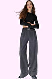 Kadın Geniş Paça Yüksek Bel Dokuma Pantolon Kış Mevsimi Günlük Şıklık Yaz Aylarının Vazgeçilmezi