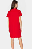 Kadın Mini Krep Elbise Cep Detaylı Şık Shift Kalıp Günlük Uzun Ömürlü Premium Kalite