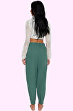 Kadın Yüksek Bel Havuç Pantolon Pamuklu Rahat Yazlık Günlük Hafta Sonu Yaz Aylarının Vazgeçilmezi