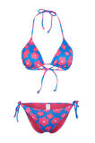Kadın Yeni Sezon Ayarlanabilir Askılı Çıkarılabilir Pedli Üçgen Bikini Takımı Deniz Plaj Mayo