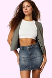 Kadın Denim Mini Etek Yüksek Bel Basic Kalıp Pamuklu Günlük Kombinler Yaz Aylarının Vazgeçilmezi