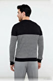 Erkek Slim Fit Bisiklet Yaka Çizgili Triko Kazak Kış Günleri İçin Modern ve Rahat Bir Seçenek