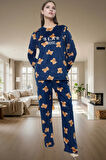 Kadın Ayıcıklı Desenli Polar Pijama Takımı Kışlık Rahat Uyku Seti Premium Kalite Profesyonel Görünüm