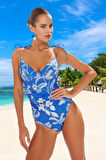 Drape Desenli Mayo Plaj Ve Havuz İçin Premium Kalite Mayosu Swimsuit