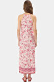 Şık Çiçekli Desenli Viskon Maxi Elbise Rahat A Kesim Günlük Tarz Ve Zarifane Tasarım